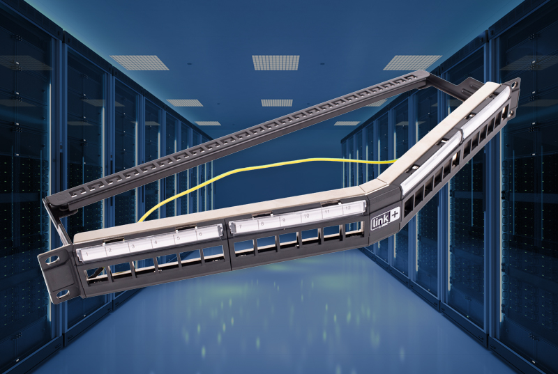 Angled patch panel : for better cord management